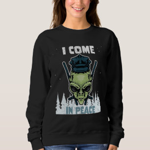 Sudadera Alien Galaxy Science Space I Come In Peace 1