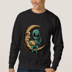 Sudadera Alien gracioso come taco con humor lunar diseño de