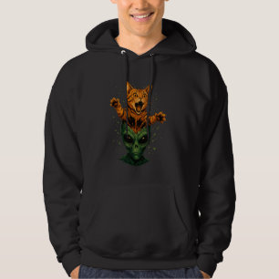 Sudadera Alien Head Cat Explosion Funny SciFi Kitty Weird