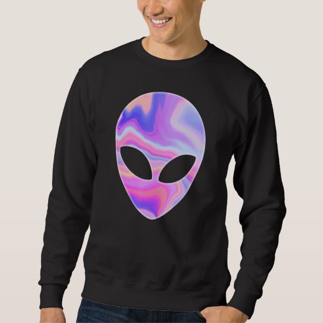 Sudadera Alien Head Colorful Rave UFO (Anverso)