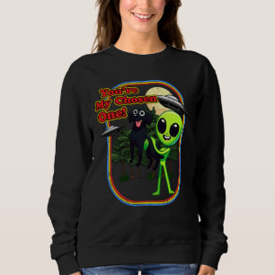 Sudadera Alien negro gracioso eres elegido un OVNI M