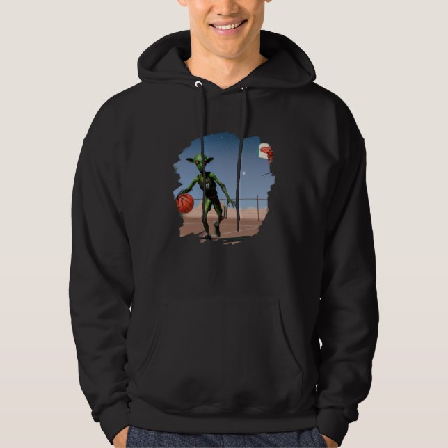 Sudadera Alien Playing Basketball  Aliens Basketball (Anverso)
