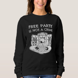 Sudadera Alien Rave Dj Tekno Fiesta Libre No Es Un Crimen