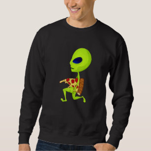 Sudadera Alien Robando Pizza Ufo Pizza Extraterrestre