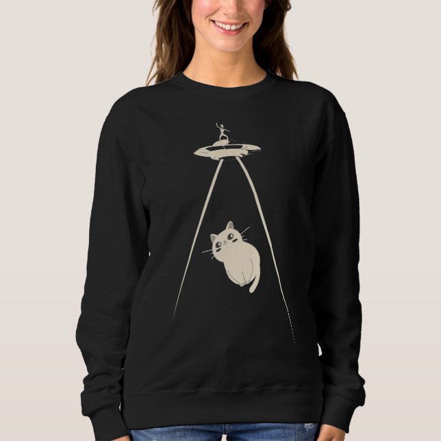 Sudadera Alien secuestrando a un gato kittín para Uap (Anverso)