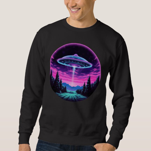 Sudadera Alien Spaceship Retro Futurista (Anverso)