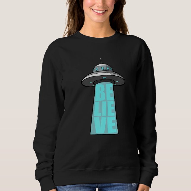 Sudadera Alien UFO Believe  (Anverso)