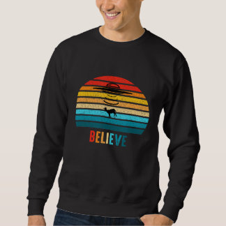 Sudadera Alien Ufo cree que los niños de la cabra retro vin