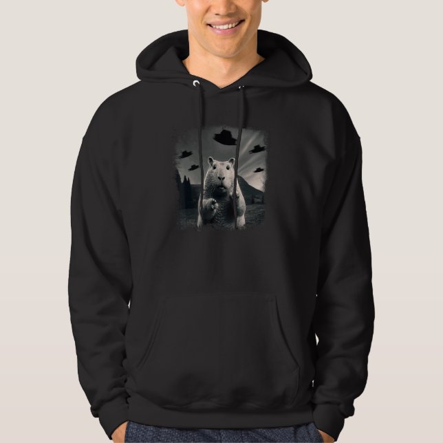 Sudadera Alien UFO Funny Capybara animal Capybara Lover (Anverso)