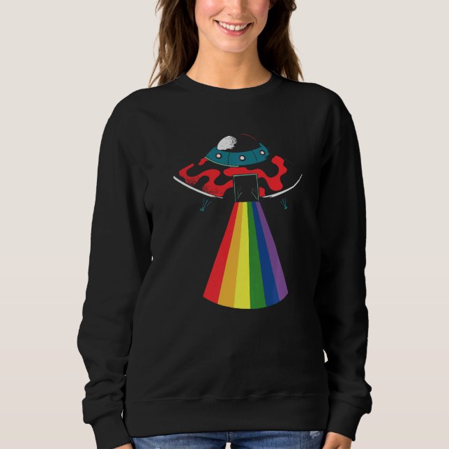 Sudadera Alien Ufo Lgbtq Fun Lgbt (Anverso)