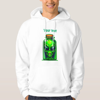 Sudadera Alien verde en un Ilustracion de ciencia ficción d