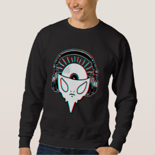Sudadera Alien Wear Auriculares y Vinyl BPM Addict EDM Rave