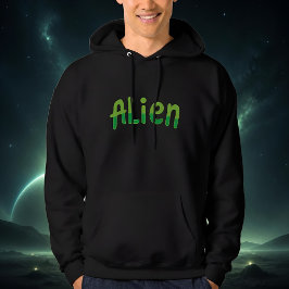 Sudadera Alienígena Lindo Juguetón Tipografía Espacial Alie