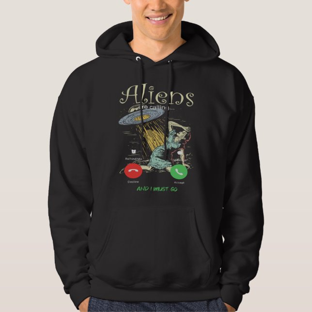 Sudadera Aliens Are Calling Alien Alien Alien UFO Kids (Anverso)