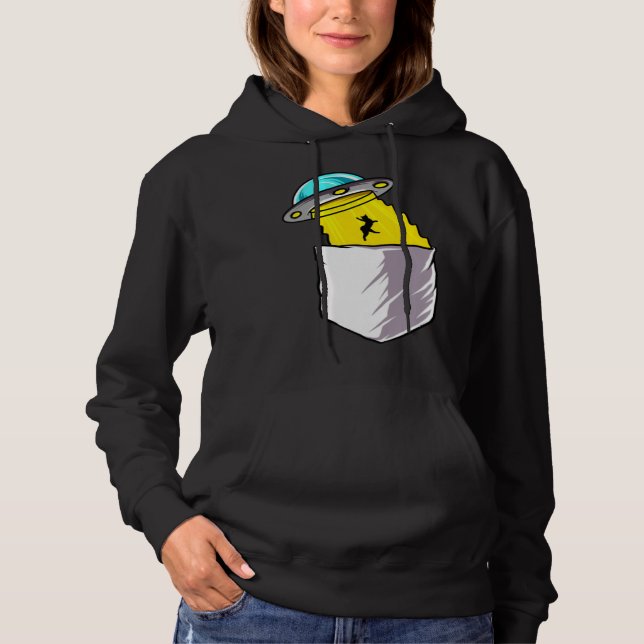Sudadera Aliens Cryptozoology Abduction  Cute Pocket Style (Anverso)