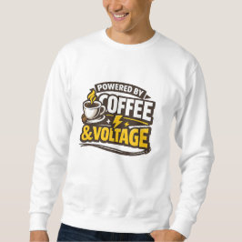 Sudadera Alimentado Por Café Y Voltaje Divertido Electricis