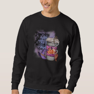 Sudadera Alimentado por calabazas y vibraciones de bruja