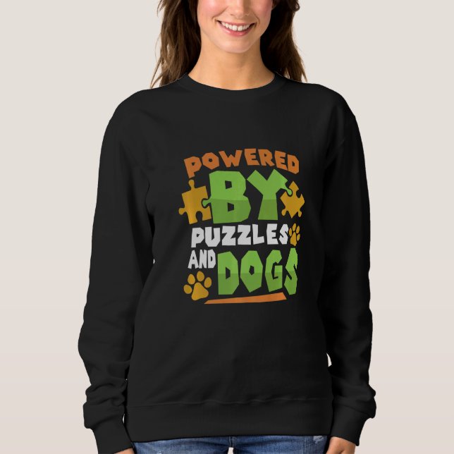 Sudadera Alimentado Por Puzzles Y Perros Puzzler Board G (Anverso)