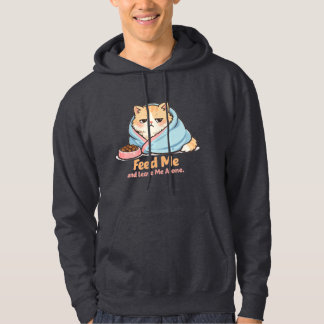 Sudadera Aliméntame y Déjame Solo Gato Dormilón Divertido