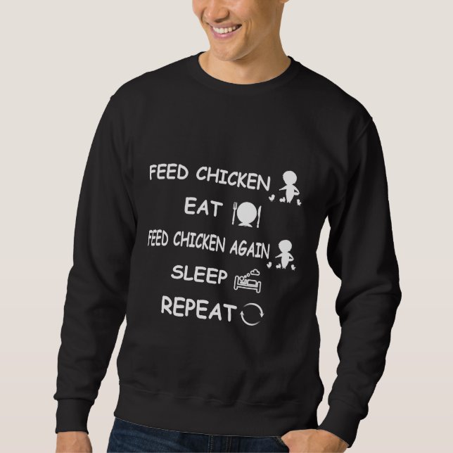 Sudadera Alimentar pollo Pollito Pollo Huevo de pollo (Anverso)