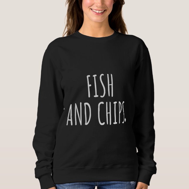 Sudadera Alimentos Para Pescado Y Chip (Anverso)