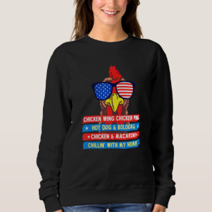 Sudadera Alita de Pollo Cocida Alita de Pollo Hot Dog Y Bol