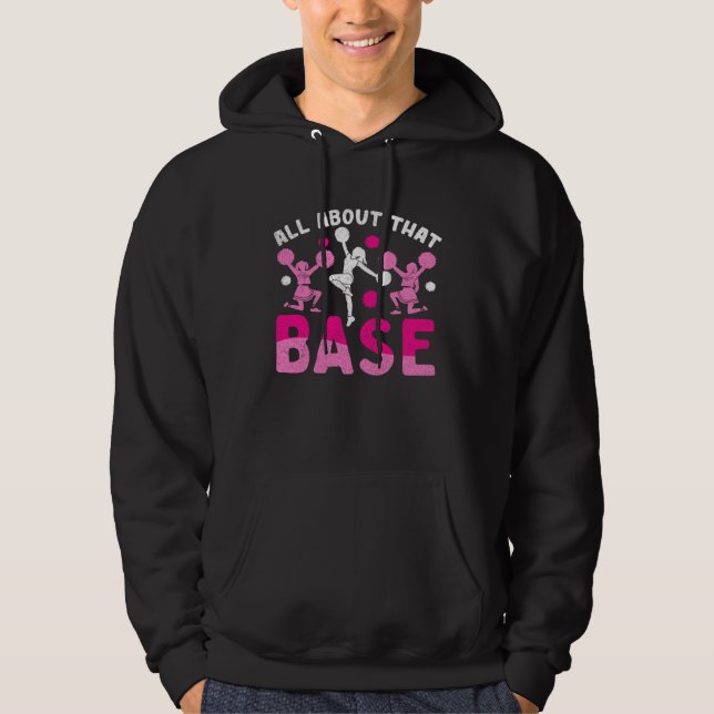 Sudadera All About That Base Funny Cheer Cheerleader Cheerl (Anverso)