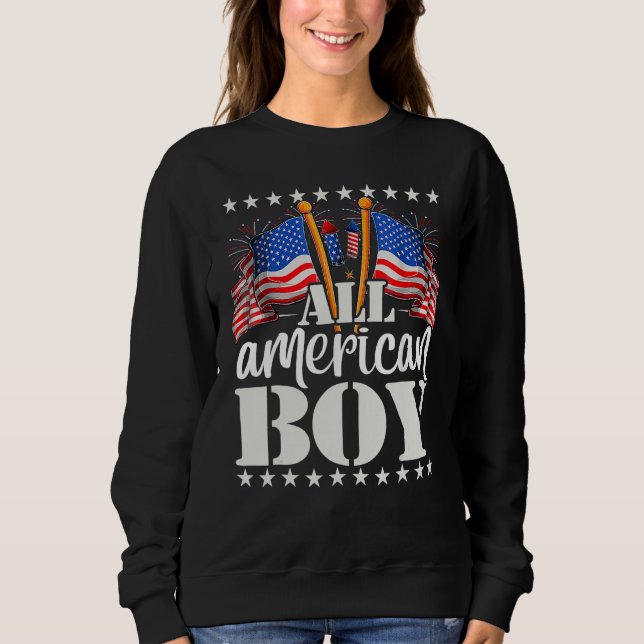Sudadera All American Boy USA America Flag & Firework 4th J (Anverso)