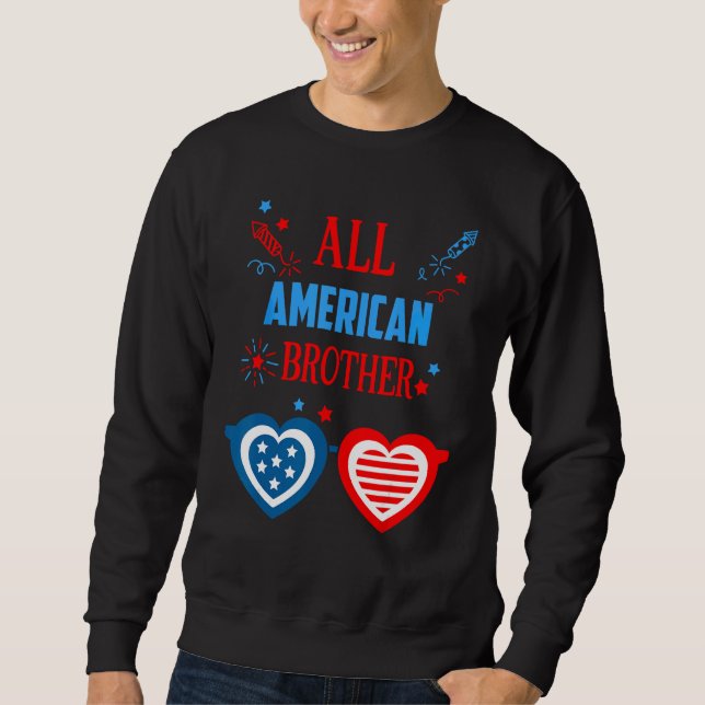 Sudadera All American Brother 4th Of July Memorial Day Matc (Anverso)