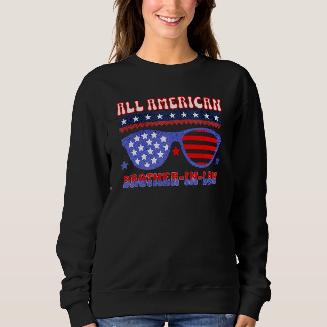SUDADERA ALL AMERICAN BROTHER IN LAW 4TH OF JULY PATRIOTIC  (Anverso)