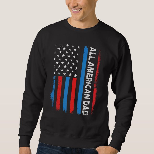 Sudadera All American Dad Us Flag Matching Usa Patriotic 4t (Anverso)