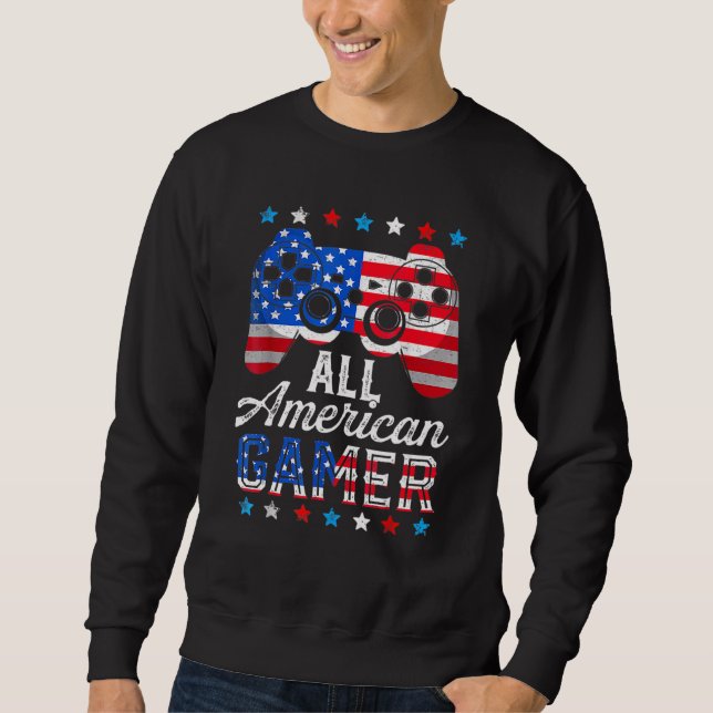 Sudadera All American Gamer Video Game Flag (Anverso)