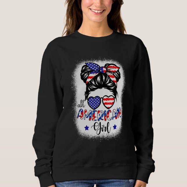 Sudadera All American Girls 4th Of July Bleached  Daughter  (Anverso)