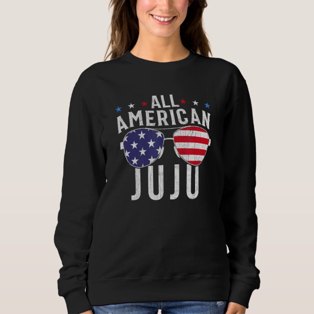 Sudadera All American Juju USA Flag Sunglasses 4th Of July  (Anverso)