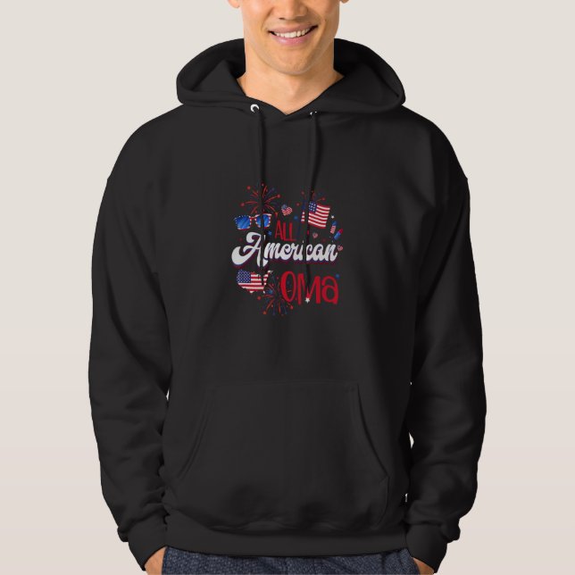 Sudadera All American Oma Women American Flag 4th of July P (Anverso)