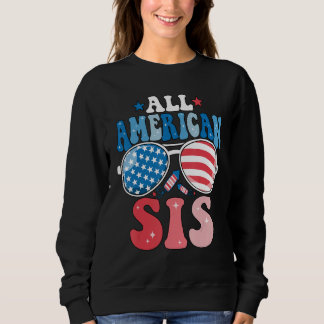 Sudadera All American Sis Sunglasses 4th of July Family Mat
