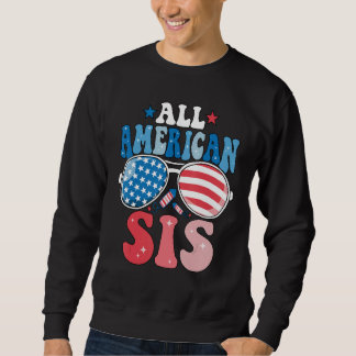 Sudadera All American Sis Sunglasses 4th of July Family Mat