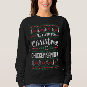 Sudadera All I Want For Christmas Is Chicken San