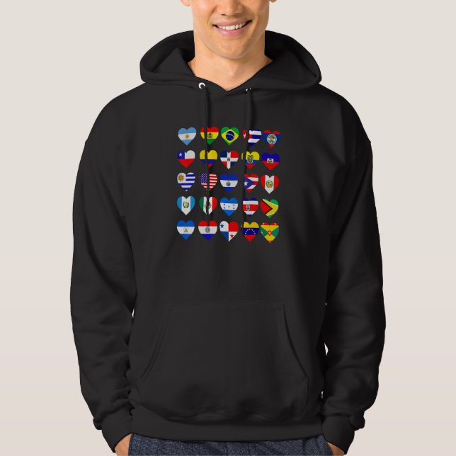 Sudadera All Latin American Flags Countries Hispanic Herita (Anverso)