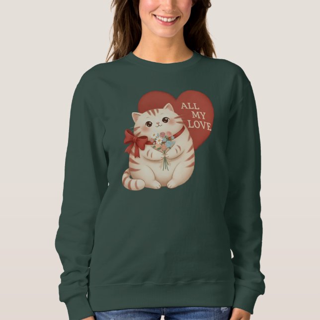 Sudadera All My Love Tabby Cat (Anverso)