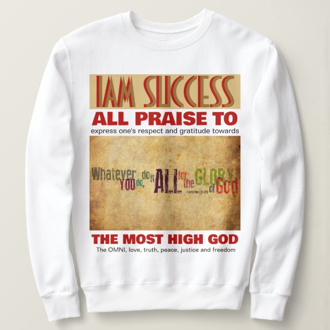 SUDADERA ALL PRAISE (Anverso del diseño)