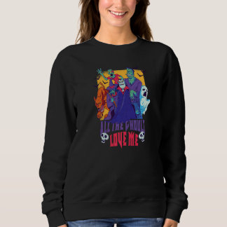 Sudadera All the ghouls love me dracula ghost witch zombie 