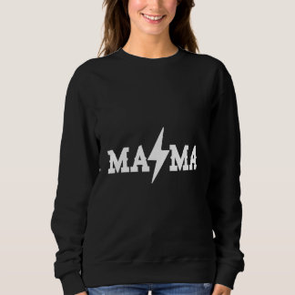 Sudadera All White Design Mama with Lightning Bolt Apparel