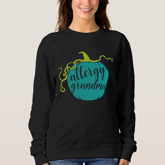 Sudadera Allergy Grandma Teal Pumpkin Food Allergy Awarenes (Anverso)