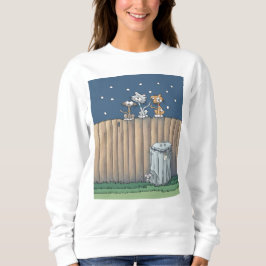 Sudadera Alley Cats en una valla