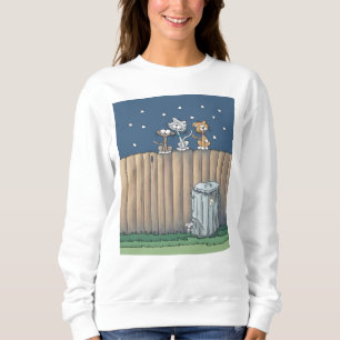 Sudadera Alley Cats en una valla