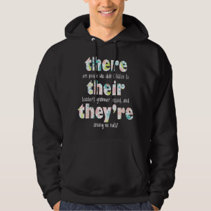 Sudadera Allí Su Ellos Gramática Inglesa Profesor Pun Gi