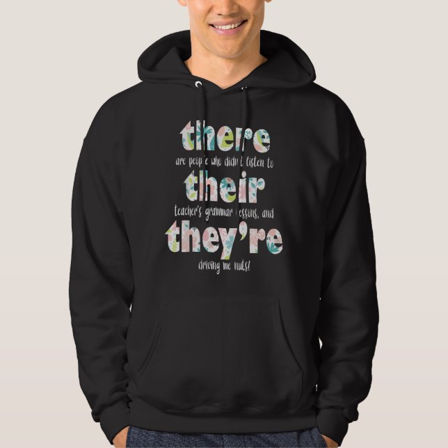Sudadera Allí Su Ellos Gramática Inglesa Profesor Pun Gi (Anverso)