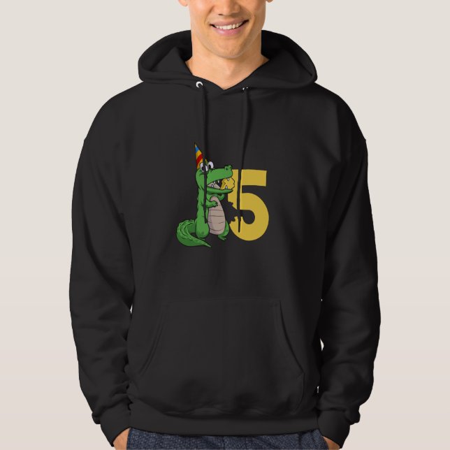 Sudadera Alligador 5º cumpleaños Alig de cocodrilo de 5 año (Anverso)
