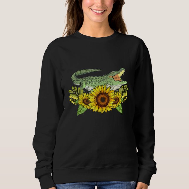 Sudadera Alligador de girasol (Anverso)